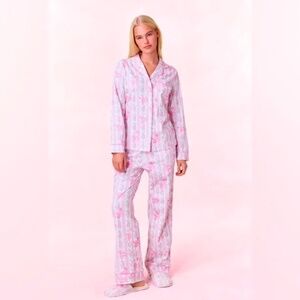 LoveShackFancy x Roller Rabbit SIZE SMALL long sleeve pink pajamas